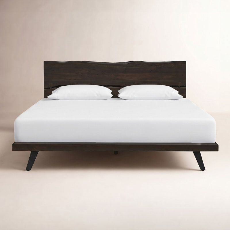 Madagascar Solid Wood Bed, Queen, Brown