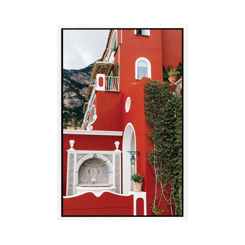 Rainy Positano VII by Bethany Young - Print on Canvas, 66.04cm H x 45.72cm W x 3.81cm D, White Framed