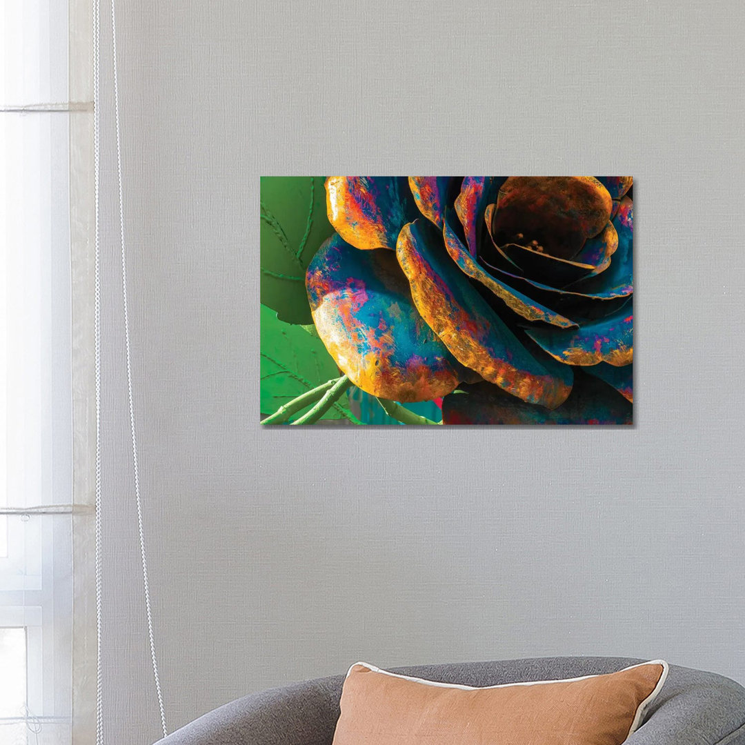 Die Rose von Raymond Kunst - Galerie-verpackte Leinwand Giclée auf Leinwand