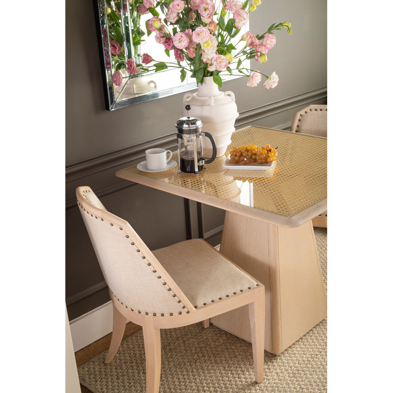 Aria Upholstered Dining Chair, Oak