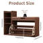 Banc de rangement pour chaussures de 37,8 po avec coussin, armoire à chaussures rabattable avec tablettes réglables et compartiment de rangement latéral, rangement pour chaussures étroit et moderne-2103957728