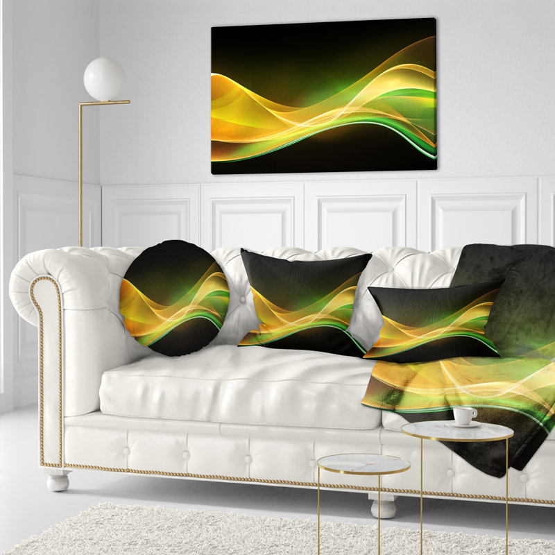  Abstract 3D Wave Design Pillow, Rectangular, 12" x 20"