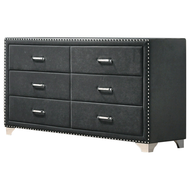 Shera 60'' W 6 - Drawer Dresser, Gray
