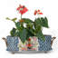 Garden Trellis Oblong Scalloped Porcelain Basin