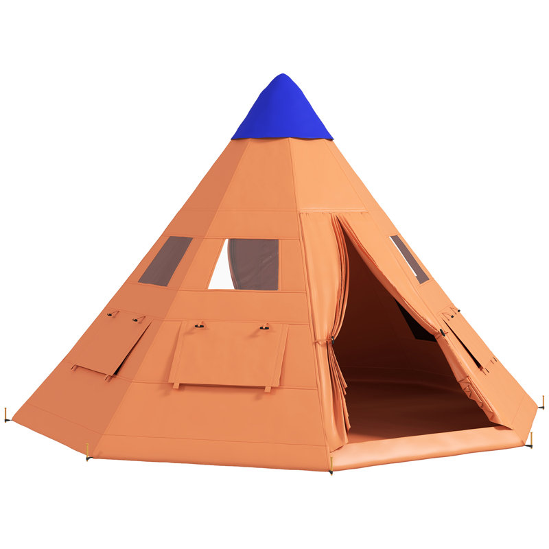 6 Person Tent, Orange