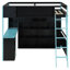 Lit mezzanine en bois avec bureau-1841328380