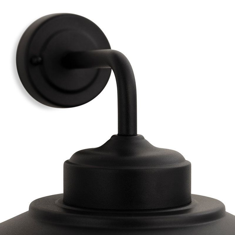 20cm H Outdoor Armed Sconce, Black