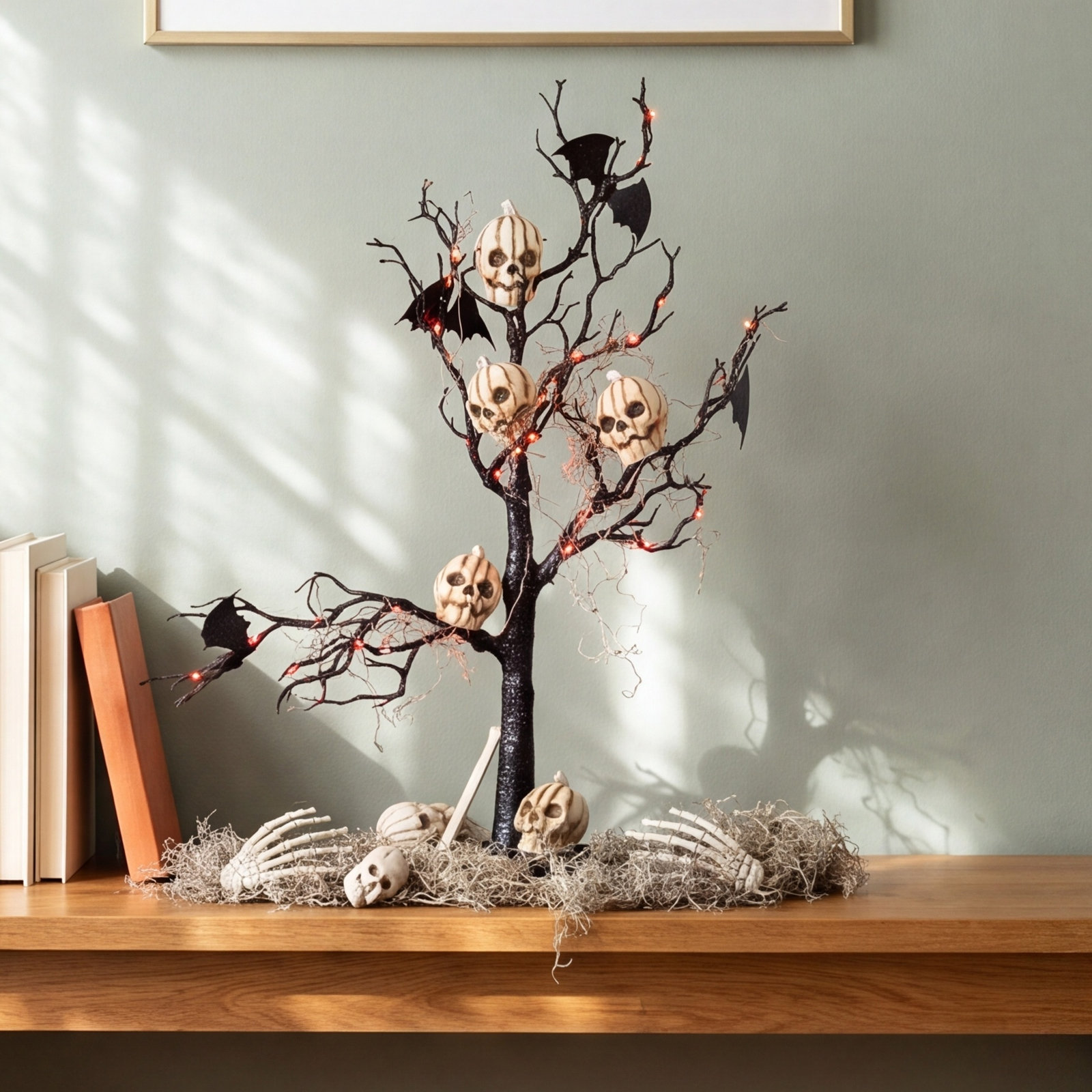 Bag Of Mini Pumpkin Head Skulls Halloween Decorations - 3" - Set Of 6
