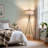 67" Modern Tripod Floor Lamp With RGB LED Bulb,Remote And App Control