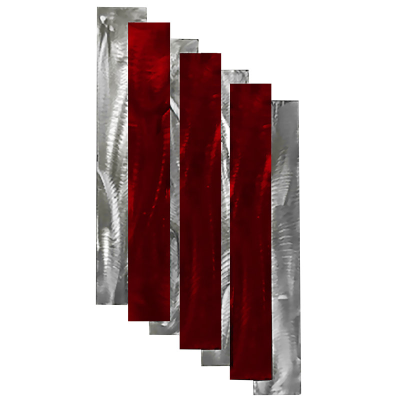 Escalier en métal, Rouge bonbon