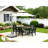HDPE Outdoor Patio Dining Set, One Table And Six Chairs. The Outdoor Dining Furniture Has Sunshade Holes And Is Suitable. It Is Suitable For Lawns, Gardens, Backyards, And Pool Sides.Waterproof-775906283-775906282