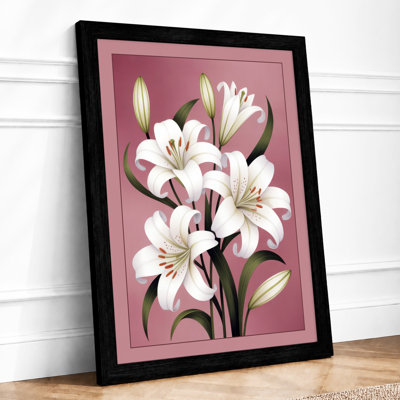 White Lilies Study Botanical - Print