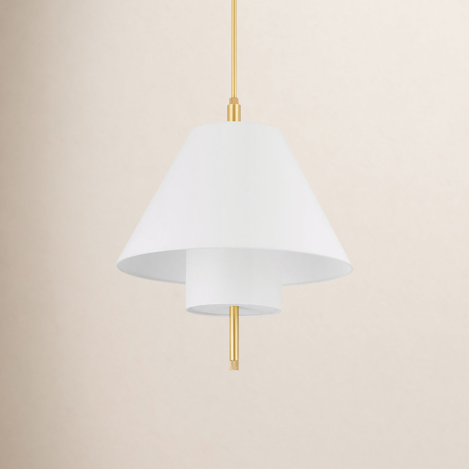 Glenmoore Dimmable Pendant, Aged Brass