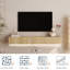 Meuble télé flottant avec lumières DEL et salon moderne minimaliste en MDF