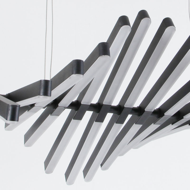 Elegant Black Linear Piano Keys Pendant Chandelier