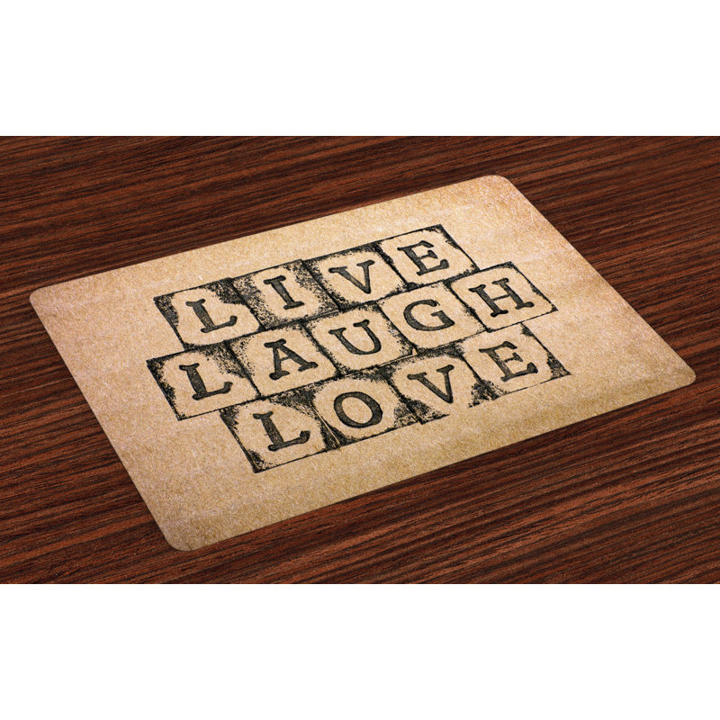 Ashot Live Laugh Love Grungy Placemat