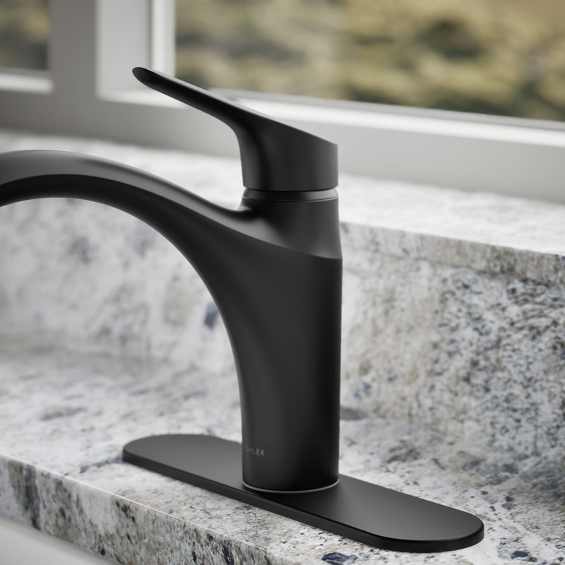 Rival Single-Handle Kitchen Sink Faucet, Matte Black