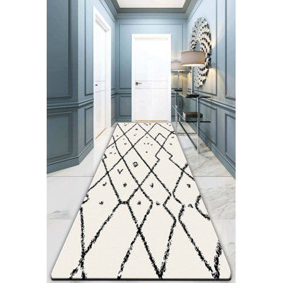 Antibacterial Hall Carpet, 100% Polyester, 39.4 x 78.7 inches | Non-Slip Underside, 0.4 in Pile Height | Washable by Machine, Durable Dot Base | Perfect for High Traffic Areas, Easy to Clean and Maintain