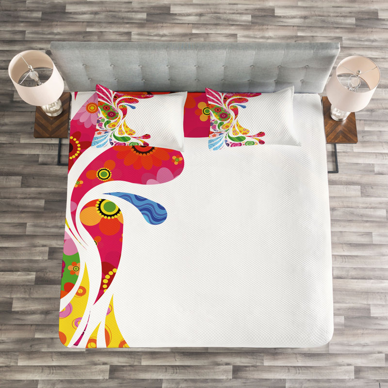 Chyna White Microfibre Bedspread, 220 x 264 cm