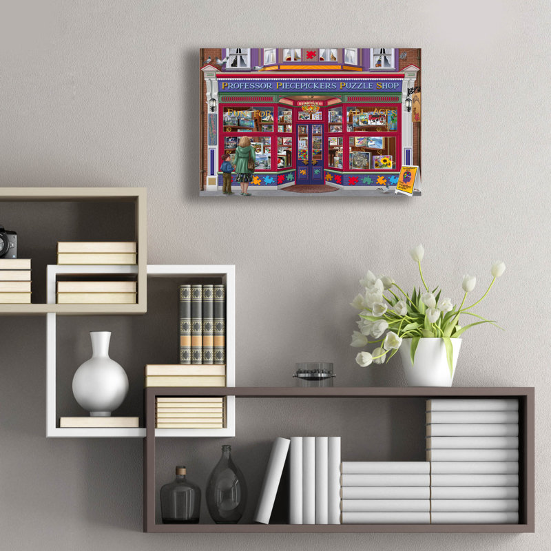 Art mural en verre Winston Porter, «Professeur casse-tête» par Bigelow, ACR-46378, H 16 po x l 24 po x P 0,2 po