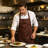 Waterproof Oil Resistant Unisex Apron With Pockets, PVC Kitchen Apron For Cooking And Dining, 27.6x26.8in Coffee-1458726647