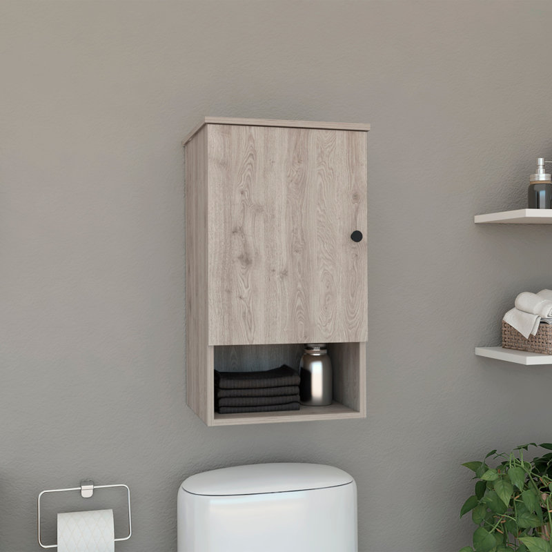 Medicine Cabinet, Two Internal Shelves, Single Door, One Shelf, Gray