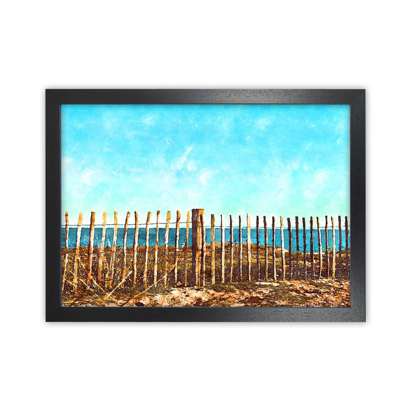 A Day At The Beach 2 - Print, Black Framed, 25cm H x 34cm W x 3cm D