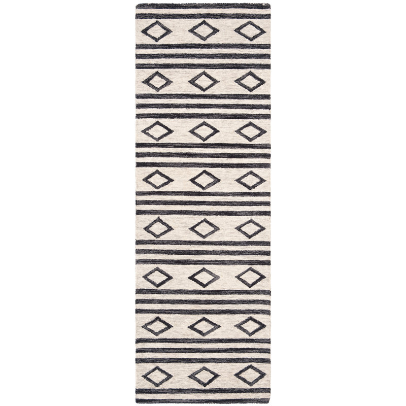Tapis en laine touffeté à la main Vedika, Rectangle 2 pi 6 po x 4 pi