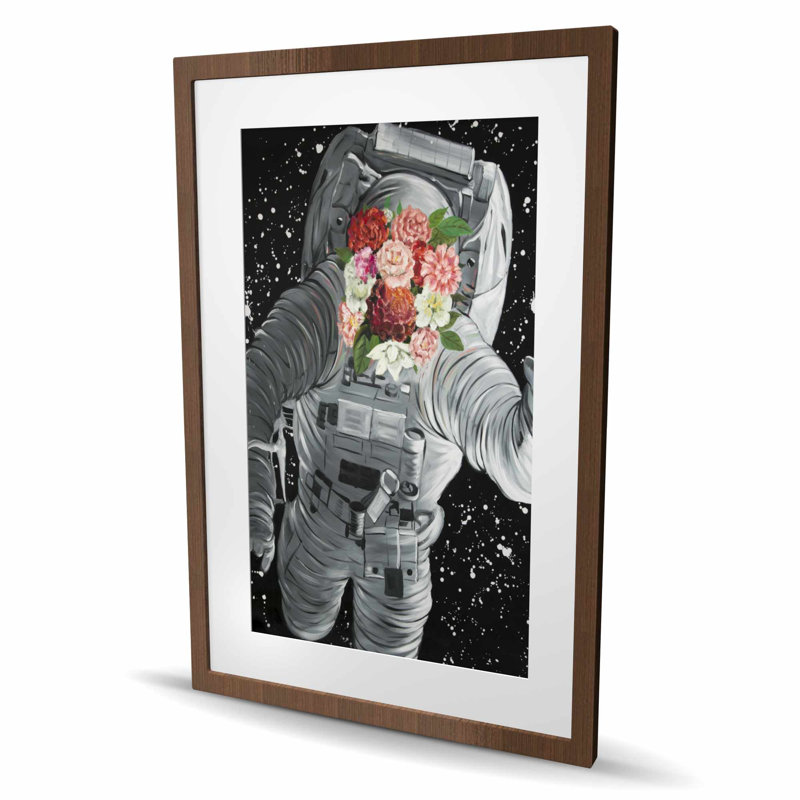 «Dreaming of Space - Earth & Galaxy», reproduction encadrée, H 36 po x l 24 po, Brun