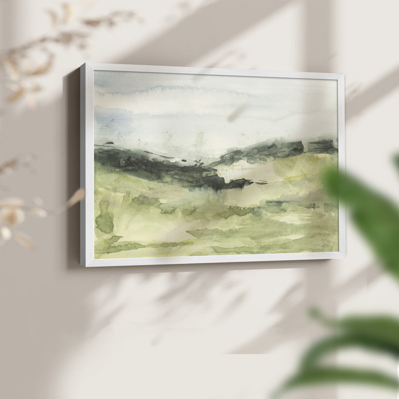 Hill Scramble II - Reproduction encadrée - Restickable, H 11 po x l 14 po, Blanc