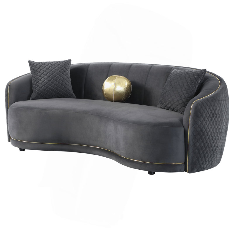 Canapé incurvé luxueux gris foncé Luxe