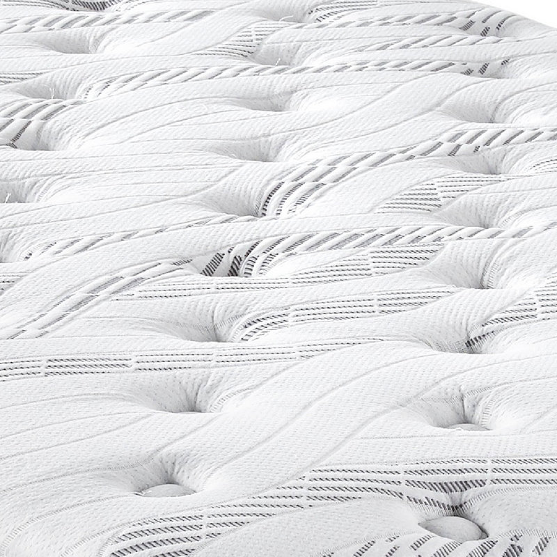 Matelas double 10 po à fermeté moyenne ferme pour favoriser le sommeil, mousse viscoélastique imprégnée de gel pour le soutien du dos, ressorts enveloppés pour une nuit de sommeil tranquille, mousse ajustable, noir et blanc, 75 po x 54 po