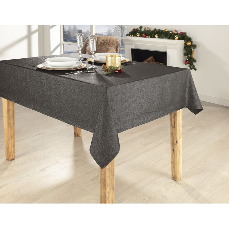 Christmas plain 140/220cm silver-silver, 160cm D x 130cm L, Gray