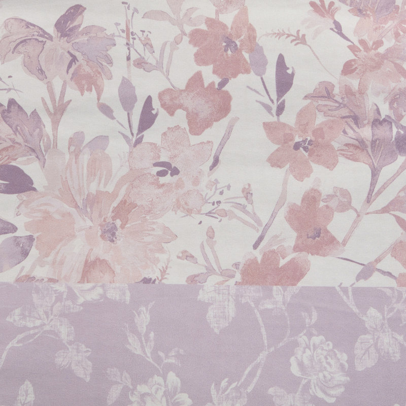 Ensemble floral à motif cachemire, Twin Comforter + Sham + 2 Throw Pillows