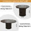 Table de salle à manger extensible ronde 43,3 "à 59" pour 4-6, table de salle à manger de cuisine ovale moderne avec rallonge cachée et base de rangement à 8 compartiments-1687353241