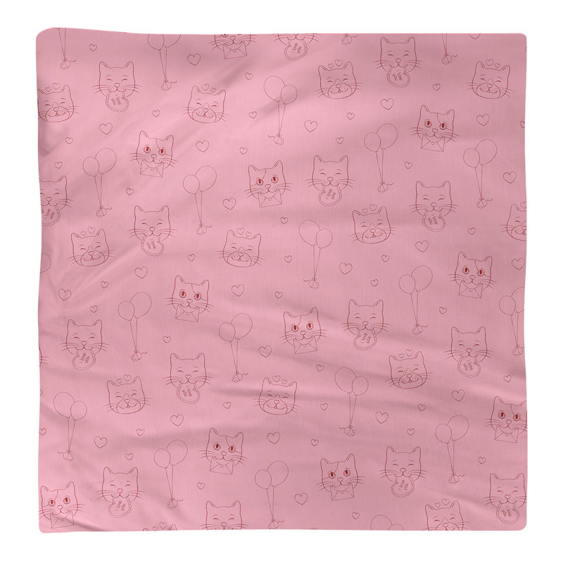 No Pattern Square Napkin, 22" x 22", Peach/Red, Polyester