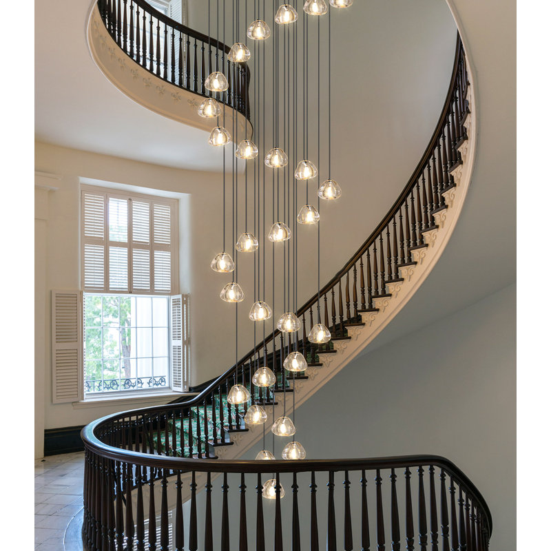 25-light Dimmable Crystal Chandelier, Matte Black
