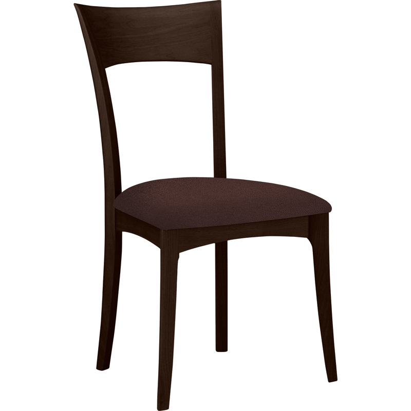 Ingrid Upholstered Dining Chair, Smoke Cherry, Coffee Leather
