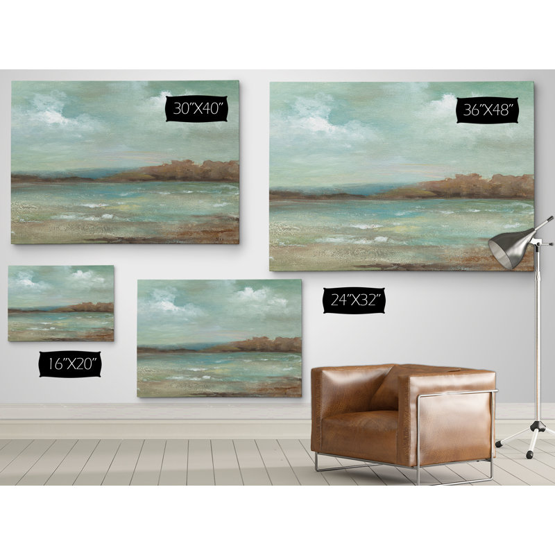 «Ocean Breeze I», reproduction de peinture à l'huile sur toile tendue, H 16 po x l 20 po x P 1,5 po
