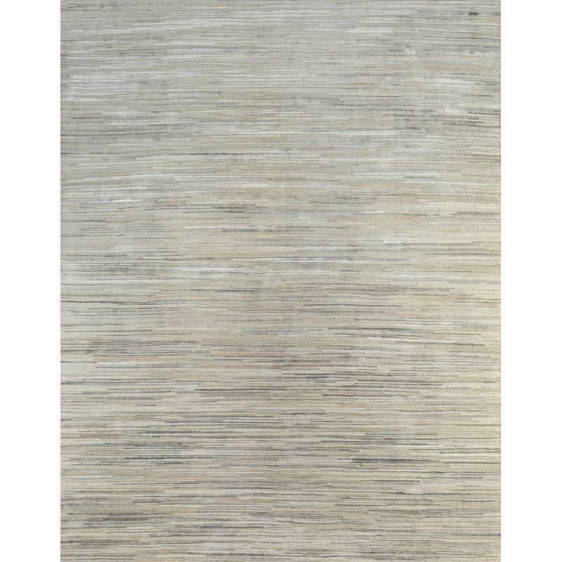 Tapis abstrait noué à la main beige 8 pi x 10 pi