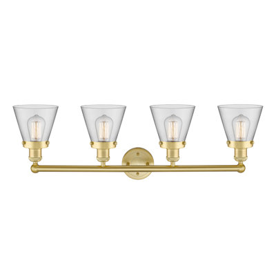 Edison Cone 4 Light Bath Vanity Light