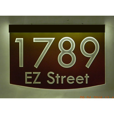 Enseigne d’adresse pour pelouse sur 2 lignes