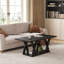 Table basse 47,24 "à 2 niveaux avec rangement pour salon-2006827197
