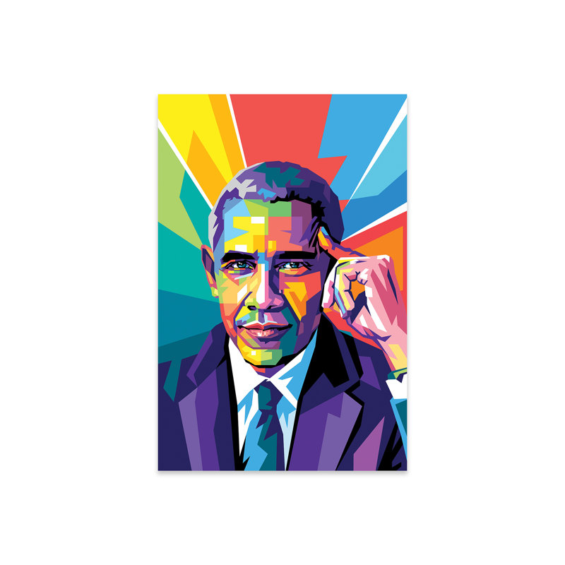 «Obama était en train de penser» par Dayat Banggai - peinture sans cadre