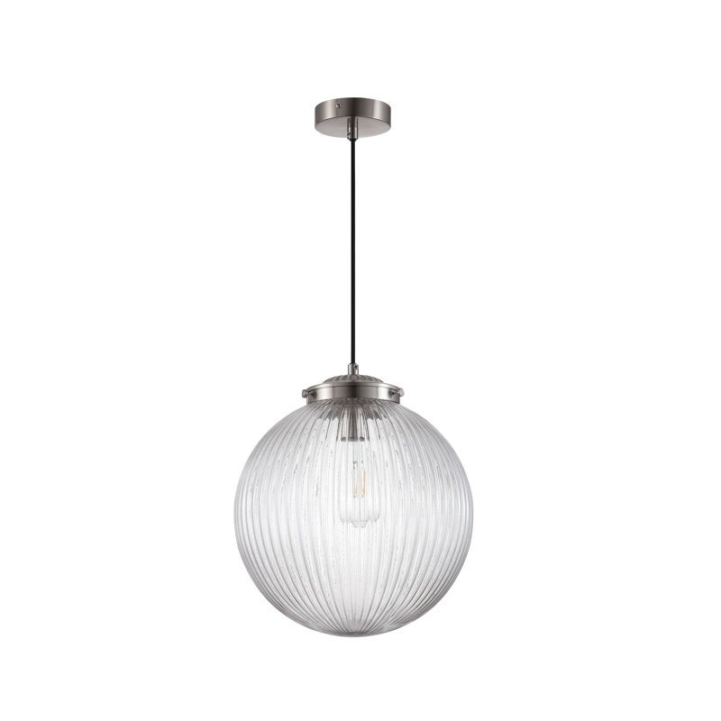 1 - Light Satin Silver Sphere Pendant