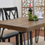 Ensemble de salle à manger 5 pièces, table à manger en épingle à cheveux avec 4 chaises à dossier croisé-925316105