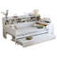 Lit de jour simple en bois avec tablettes de rangement, lit multifonctionnel avec lit gigogne simple et bureau d'étude-1426698429