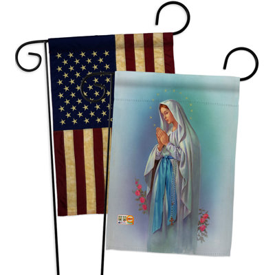 Notre dame de grace impressions-polyester décoratif à 2 faces 13 x 19 po drapeau de jardin