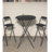 Black Foldable Bar Chair Modern Tall Folding Chair Portable Folding Stool