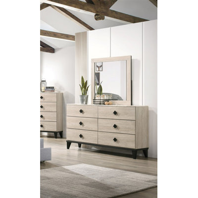 Meuble de chambre à coucher de style moderne avec commode 1 pièce et tiroirs 6X tiroirs